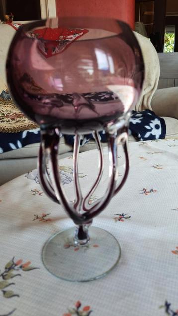 Vintage Krosno Octopus Handmade kelkglas  beschikbaar voor biedingen