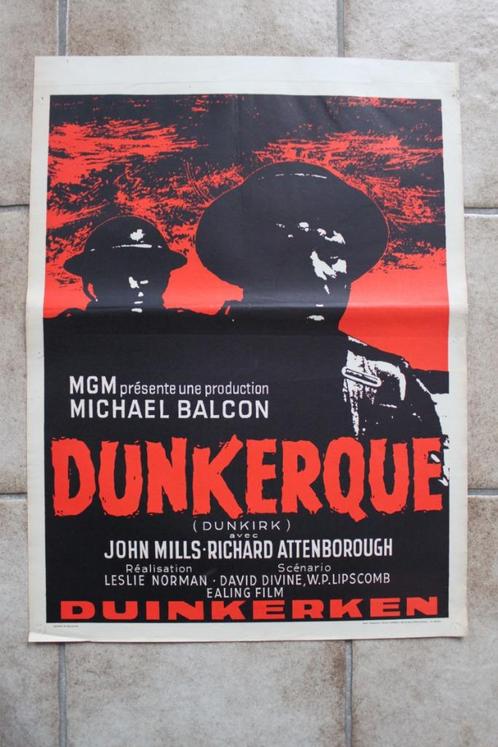 filmaffiche Dunkirk 1958 John Mills filmposter, Collections, Posters & Affiches, Utilisé, Cinéma et TV, A1 jusqu'à A3, Rectangulaire vertical