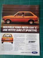 Ford Fiesta 1300 S - publicité papier - 1978, Verzamelen, Overige typen, Gebruikt, Ophalen of Verzenden