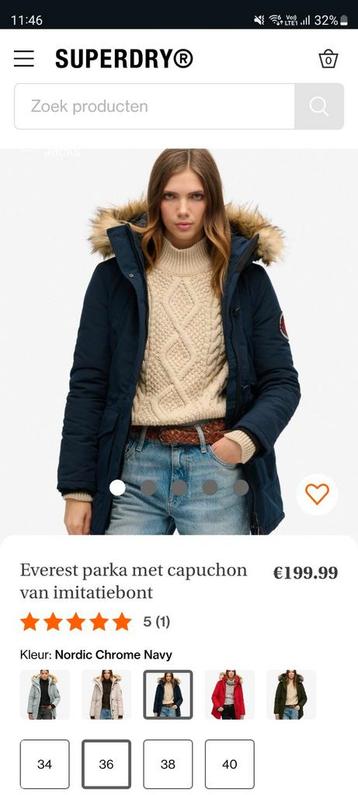 Superdry Everest Parka dames splinternieuw beschikbaar voor biedingen