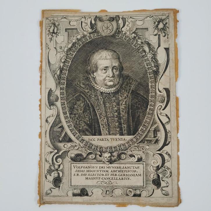 Portrait gravé de Wolfgang bon Dalberg 16e S., Antiquités & Art, Art | Eaux-fortes & Gravures, Enlèvement ou Envoi
