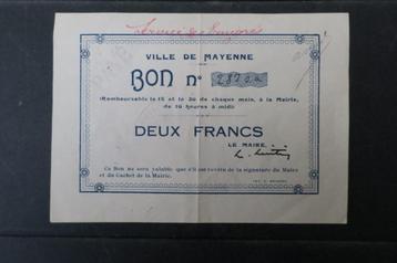 Billet de nécessité : Ville de Mayenne ( 1914-1925) 