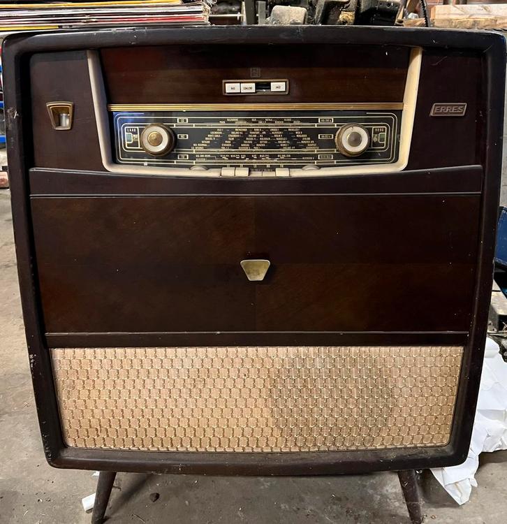 Vintage Erres radiomeubel, Audio, Tv en Foto, Platenspelers, Gebruikt, Platenspeler, Overige merken, Ophalen