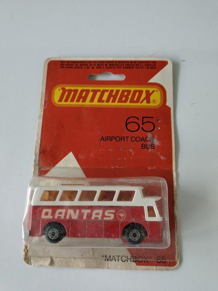 Vintage Matchbox Airport Coach AFHALING LEES BESCHRIJVING, Hobby & Loisirs créatifs, Voitures miniatures | 1:50, Neuf, Bus ou Camion