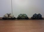 Cementwagentjes HO 3 stuks, Gelijkstroom of Wisselstroom, Wagon, Ophalen of Verzenden, Zo goed als nieuw
