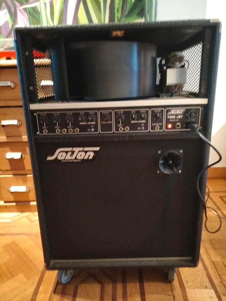 Solton Twin 200 Rotary / Twin Jet Amp – vintage – werkend, Musique & Instruments, Amplis | Basse & Guitare, Enlèvement