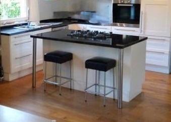 Werkblad voor keukeneiland, Huis en Inrichting, Keuken | Keukenelementen, Gebruikt, Zwart, Ophalen