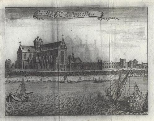 1786 - Hemiksem - de Sint-Bernardsabdij, Antiek en Kunst, Kunst | Etsen en Gravures, Verzenden
