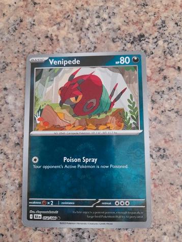 Black Bolt Venipede reverse pokeball 054 beschikbaar voor biedingen