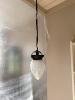 2 hang lampen met motief in glas, Ophalen, Glas