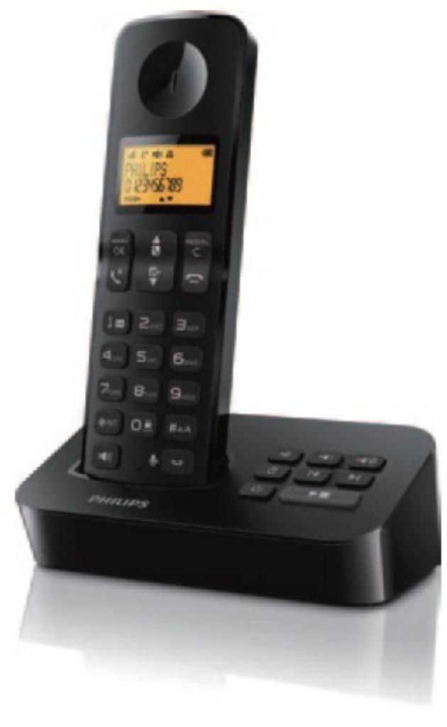 PHILIPS Vaste Draadloze Telefoon DECT Zwart – 4 stuks, Telecommunicatie, Vaste telefoons | Handsets en Draadloos, Zo goed als nieuw