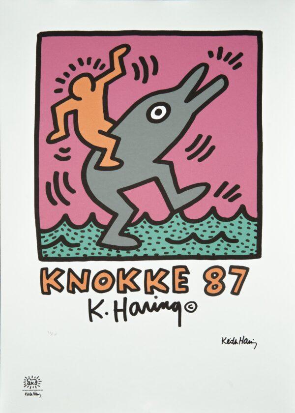 Keith Haring - KNOKKE 87, Antiek en Kunst, Kunst | Litho's en Zeefdrukken, Ophalen of Verzenden