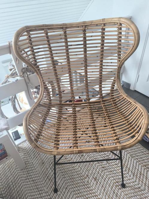 rotan design stoel, Huis en Inrichting, Stoelen, Zo goed als nieuw, Ophalen