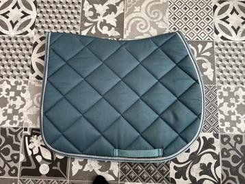 Tapis de selle mixte Equithème bleu canard - Taille cheval beschikbaar voor biedingen