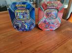 Paldea Legends Tin - Miraidon Ex/Koraidon Ex, Ophalen of Verzenden, Zo goed als nieuw, Booster, Foil
