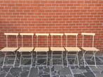 Ijzeren tuinstoeltjes 6 stuks, Tuin en Terras, Ophalen, Zo goed als nieuw, Hout