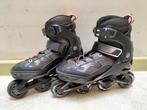 Inline skates, Skeelers Oxelo Fit3, zwart-oranje, maat 35-39, Enlèvement, Réglable, Utilisé, Rollers 4 roues en ligne