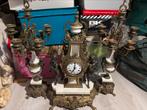 Bronzen schouwgarnituur, Antiek en Kunst, Antiek | Klokken, Ophalen of Verzenden