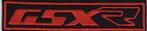 Ecusson Suzuki GSX-R - Noir/Rouge - 119 x 25 mm, Neuf