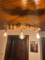 Rustieke Houten Hanglamp met Touw (2 stuks), Huis en Inrichting, Lampen | Kroonluchters, Ophalen of Verzenden, Zo goed als nieuw