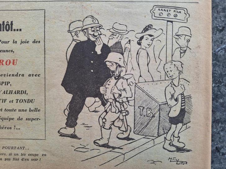 Maurice Tillieux Jean Kitt - Moustique 1 (1944), Verzamelen, Stripfiguren, Gebruikt, Boek of Spel, Overige figuren, Ophalen of Verzenden