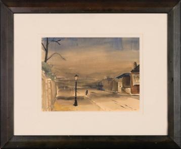 Aquarel Robert Liard La Louvière 1911 beschikbaar voor biedingen