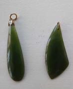 les pendentifs en jade mesurent environ 4 cm, Comme neuf, Vert, Enlèvement ou Envoi, Pierre ou Minéral