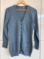Middellange grijze cardigan S/36, Ophalen, H&M, Zo goed als nieuw, Maat 36 (S)