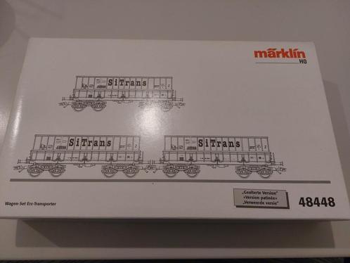 Marklin HO 48448 - Set wagens - 3 ertstransporters, Hobby en Vrije tijd, Modeltreinen | H0, Nieuw, Wagon, Gelijkstroom of Wisselstroom