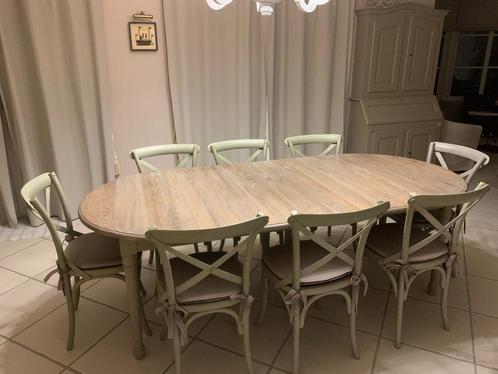 Versailles tafel in weathered oak 230x110 cm, Huis en Inrichting, Tafels | Eettafels, Zo goed als nieuw, 100 tot 150 cm, 200 cm of meer