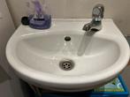 Witte handenwasser/wasbakje incl kraan en sifon etc, Ophalen, Gebruikt, Wastafel