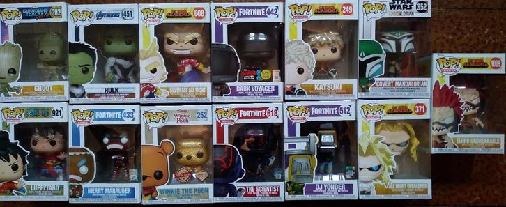Funko POP - verschillende (Fortnite, Avengers, My Hero...), Verzamelen, Poppetjes en Figuurtjes, Zo goed als nieuw, Ophalen