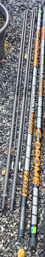 2 vaste hengels 7 meter merk preston , c-drome + rekker, Enlèvement