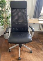 Chaise de bureau en cuire Markus IKEA, Noir, Chaise de bureau, Utilisé, Enlèvement ou Envoi