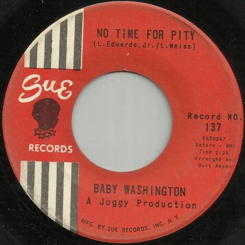 Baby Washington – No Time For Pity " Popcorn ", Cd's en Dvd's, Vinyl Singles, Zo goed als nieuw, Single, R&B en Soul, 7 inch, Ophalen of Verzenden