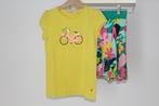 setje van T-shirt met fiets en een rok met bloementjesmotief, Enfants & Bébés, Vêtements enfant | Taille 134, Fille, Ensemble