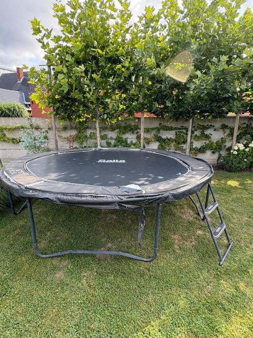 Trampoline: Salta Premium Black 366cm (NIEUW veiligheidsnet), Kinderen en Baby's, Speelgoed | Buiten | Trampolines, Gebruikt, Ophalen