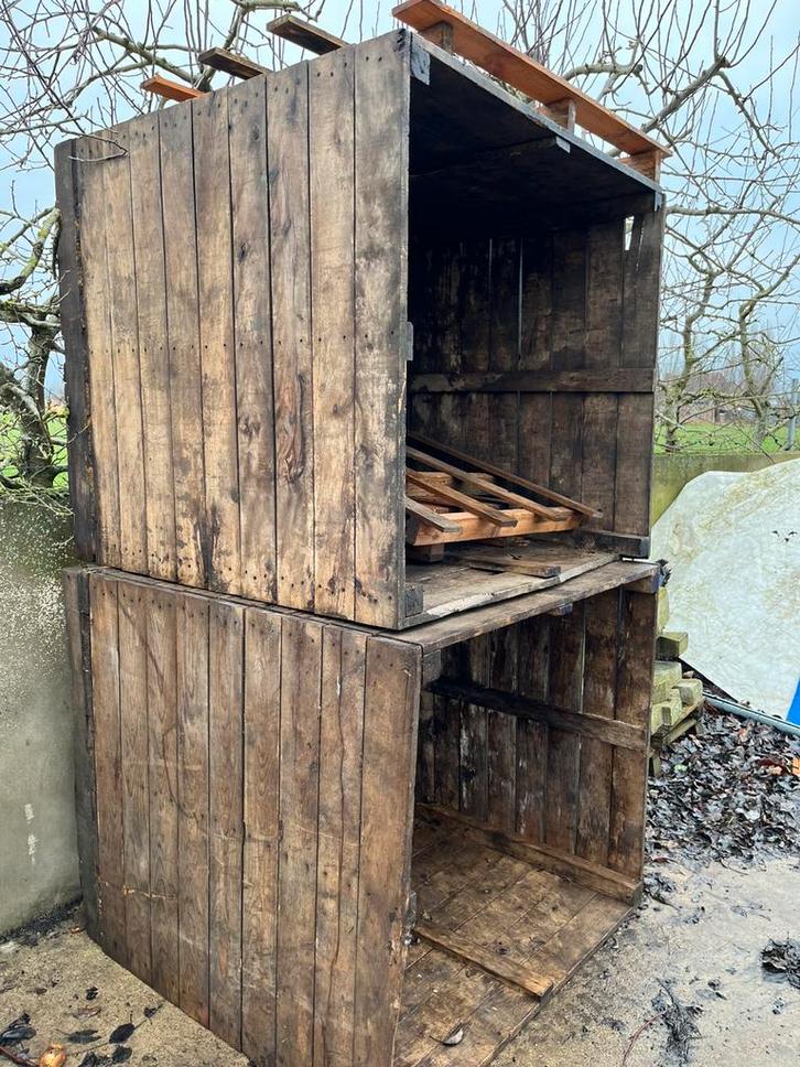 Houten bakken container, Tuin en Terras, Brandhout, Blokken, Overige houtsoorten, Minder dan 3 m³, Ophalen