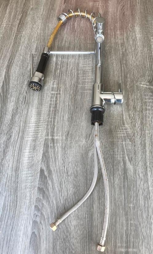 AURALUM PRO Keukenkraan 360 draaibare veer, Doe-het-zelf en Bouw, Sanitair, Zo goed als nieuw, Chroom, Ophalen of Verzenden