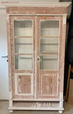 Charmante houten vitrinekast (opnieuw te schilderen), Huis en Inrichting, Ophalen, Gebruikt, 100 tot 150 cm, Charme, Vitrine, Bois