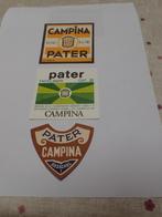 bieretiketten Campina Pater, Ophalen of Verzenden, Zo goed als nieuw, Overige typen, Overige merken