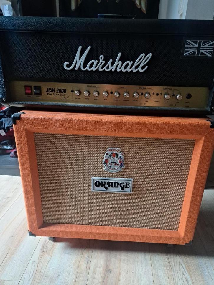 Marshall jcm 2000 dsl+ orange ppc210 ob, Muziek en Instrumenten, Versterkers | Bas en Gitaar, Gebruikt, Gitaar, 100 watt of meer