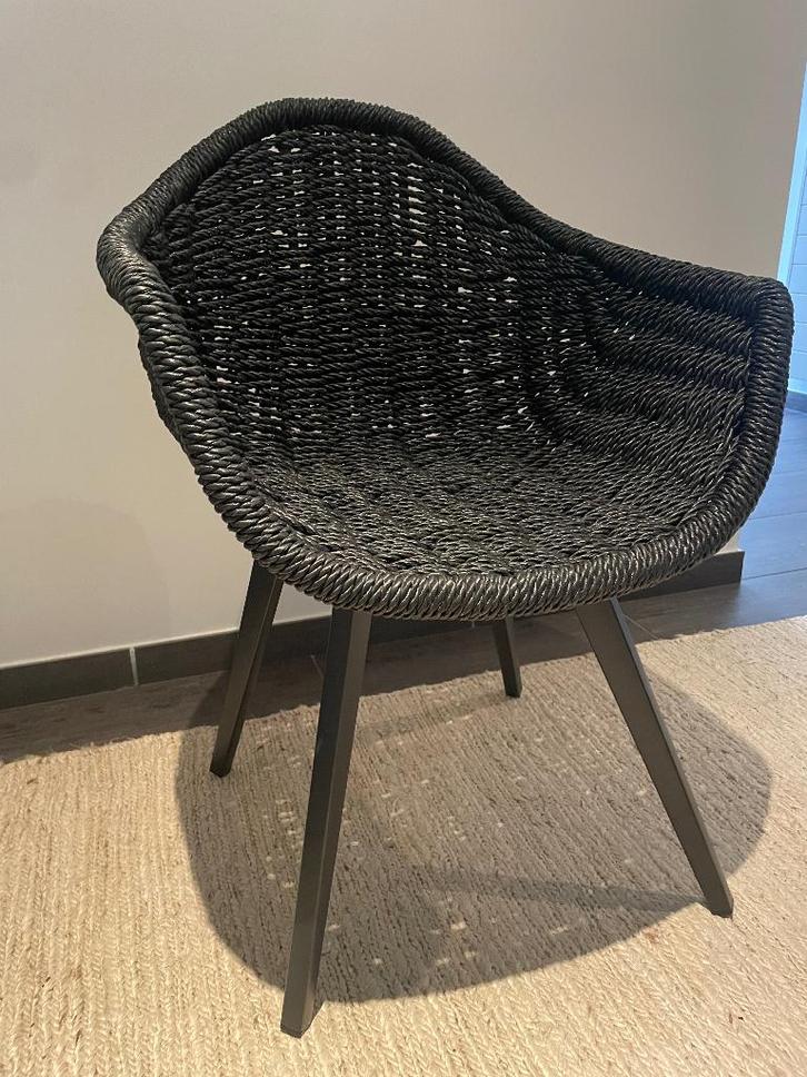 Exterioo 2 Wicker + alu onderstel ( nieuw in verpakking ), Tuin en Terras, Tuinstoelen, Nieuw, Wicker, Stapelbaar, Ophalen