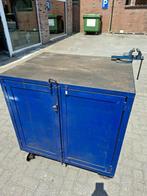 mobiele werkbank met bankschroef en opberg ruimte, Doe-het-zelf en Bouw, Werkbanken, Ophalen, Gebruikt, Bankschroef