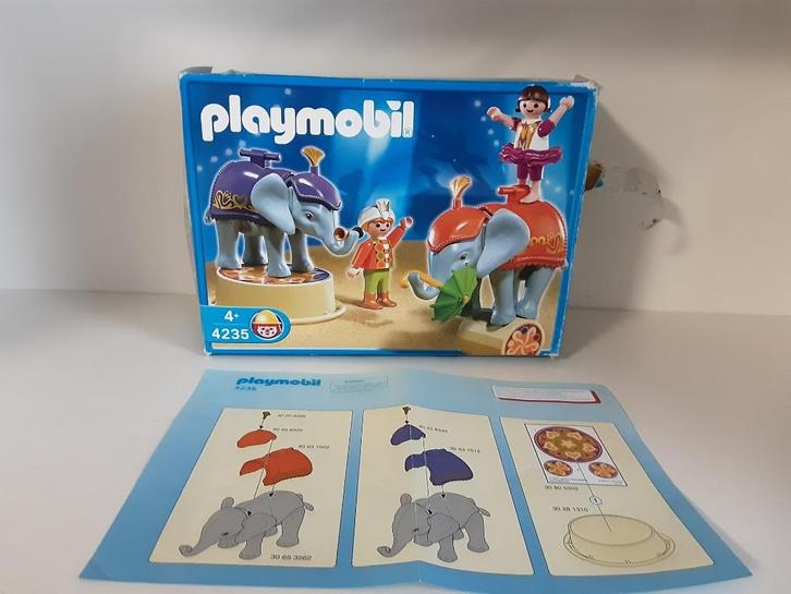 PLaymobil olifantenact van het circus - compleet, Kinderen en Baby's, Speelgoed | Playmobil, Zo goed als nieuw, Complete set, Ophalen of Verzenden
