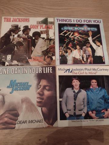 LOT: 4 vinyl singles MICHAEL JACKSON-THE JACKSONS beschikbaar voor biedingen