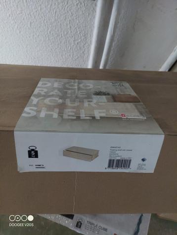 Nieuwe zwevende wandplank met lade – 48x12,5x25 cm – Naturel beschikbaar voor biedingen