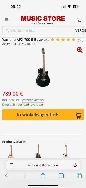 yamaha apx 700 ll bl zwart nieuw  beschikbaar voor biedingen