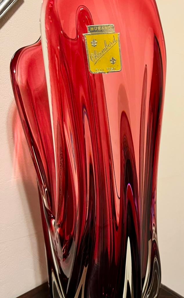 Murano vaas Chambord FLLI Toso,H:52 cm x B:15 cm, Antiquités & Art, Enlèvement