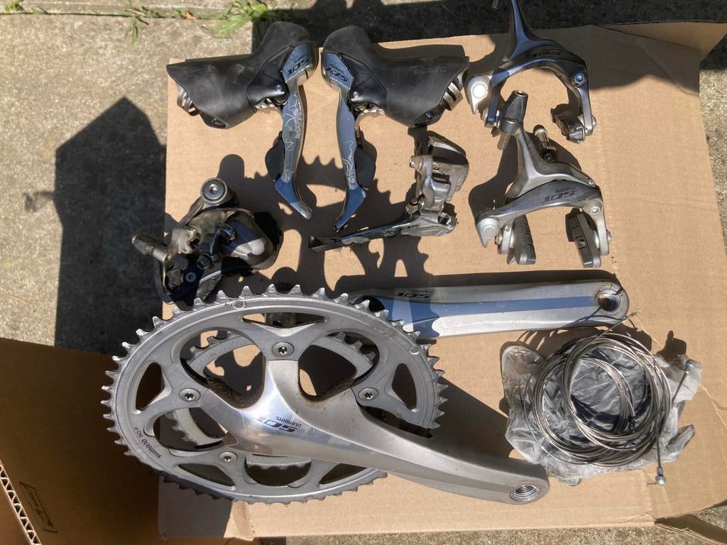 Groupe de vélo de course Shimano 105 à 10 vitesses, Vélos & Vélomoteurs, Vélos Pièces, Enlèvement, Comme neuf, Racefiets, Autres types